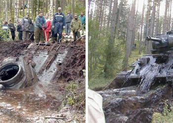 Un garçon découvre un tank de la Seconde Guerre mondiale au fond du lac