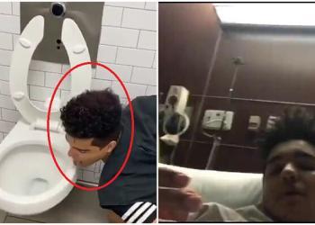 Un influenceur lèche le siège des toilettes pour se moquer de Covid-19, il est maintenant testé positif au virus