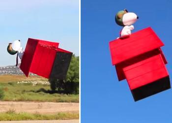 Quelqu’un a modifié un drone pour qu’il ressemble à Snoopy volant au dessus de sa niche (vidéo)