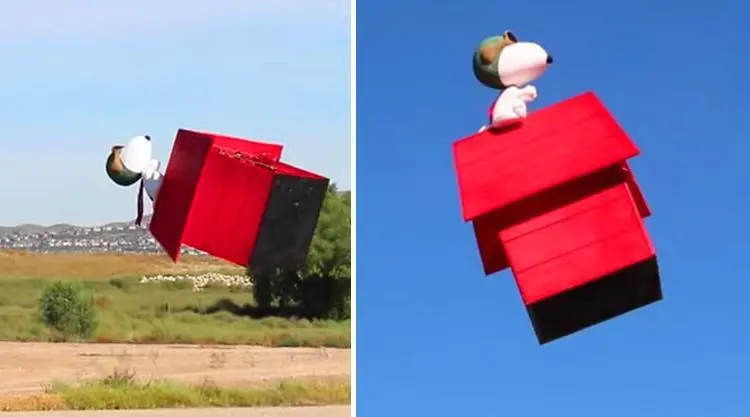 Quelqu’un a modifié un drone pour qu’il ressemble à Snoopy volant au dessus de sa niche (vidéo)