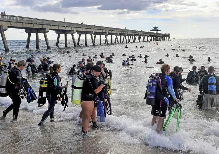 633 plongeurs nettoient 1,5 tonne de déchets du fond de l’océan, battant le record du monde Guinness