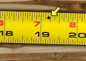 Le vrai usage du losange noir sur le mètre ruban