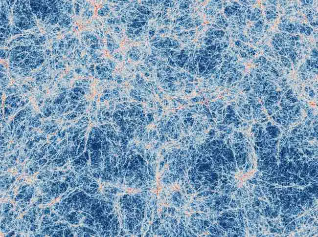Simulation de l'univers à partir des filaments de la toile cosmique