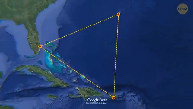 Carte montrant la zone approximative du Triangle des Bermudes