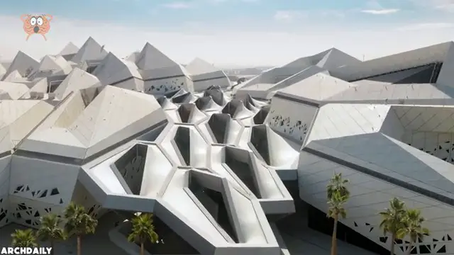 Architecture futuriste blanche et modulaire du centre KAPSARC