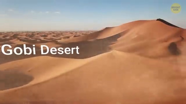 Illustration du désert de Gobi et du véhicule de l'expédition