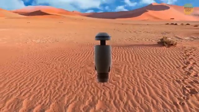 Le'thumper', machine utilisée pour créer des vibrations dans le sable
