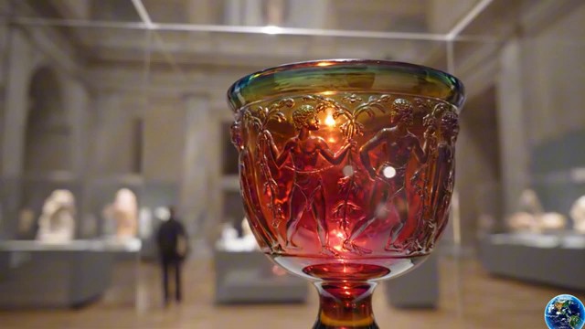 La coupe romaine de Lycurgue montrant ses propriétés de changement de couleur