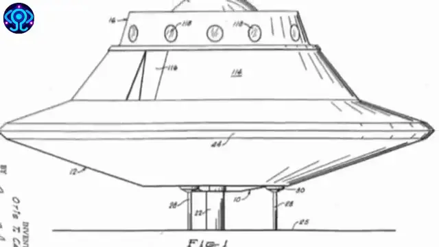 Plan du brevet de l'Office des brevets américain montrant le vaisseau d'Otis T. Carr classé comme'dispositif d'amusement'.