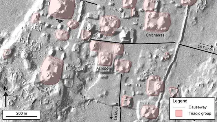 Une image lidar du site maya au Guatemala.