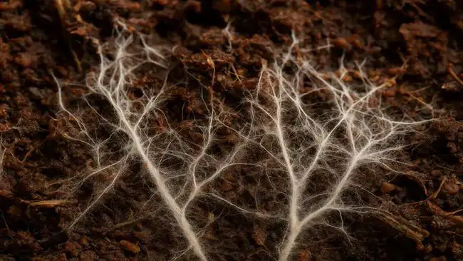 Le mycélium d'un champignon