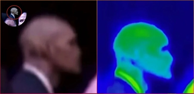 L'image montre un « métamorphe reptilien » protégeant l'ancien président américain Barack Obama lors d'un discours en 2013.