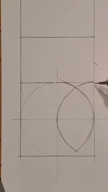 Utilisation du compas depuis le coin inférieur gauche pour trouver les intersections