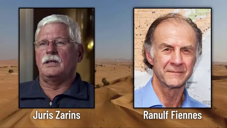 Portraits de Juris Zarins et Ranulf Fiennes.