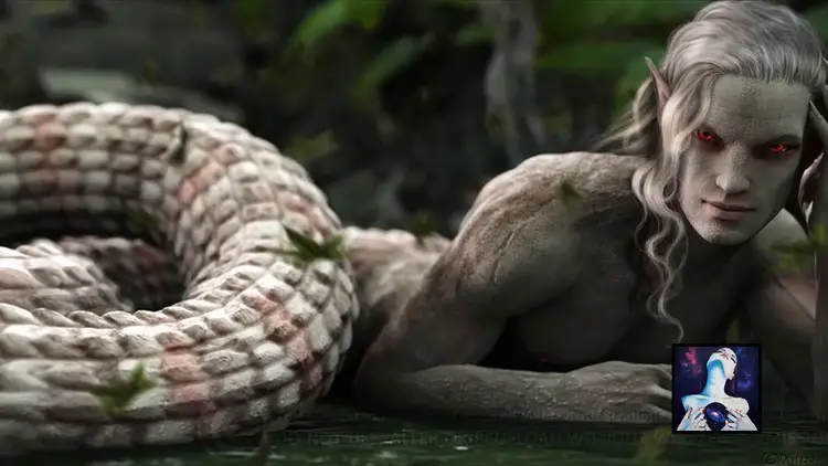 Naga, créature mythologique mi-homme mi-serpent