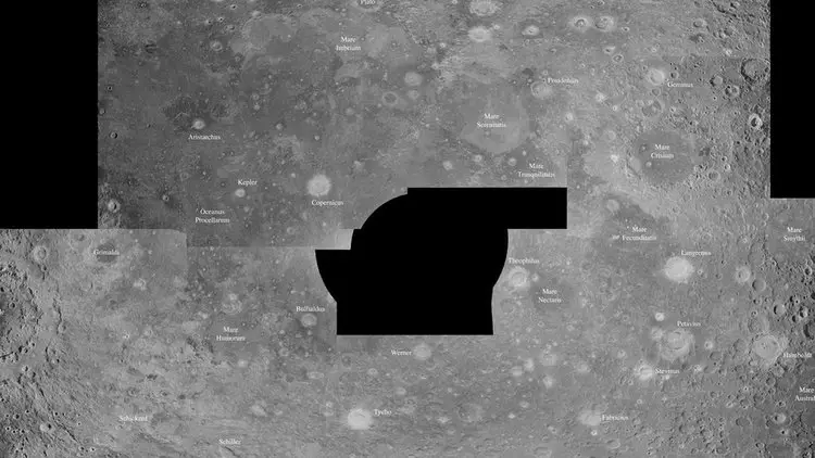 Image radar officielle de la NASA montrant des détails de la surface lunaire, présentée comme preuve de structures souterraines.