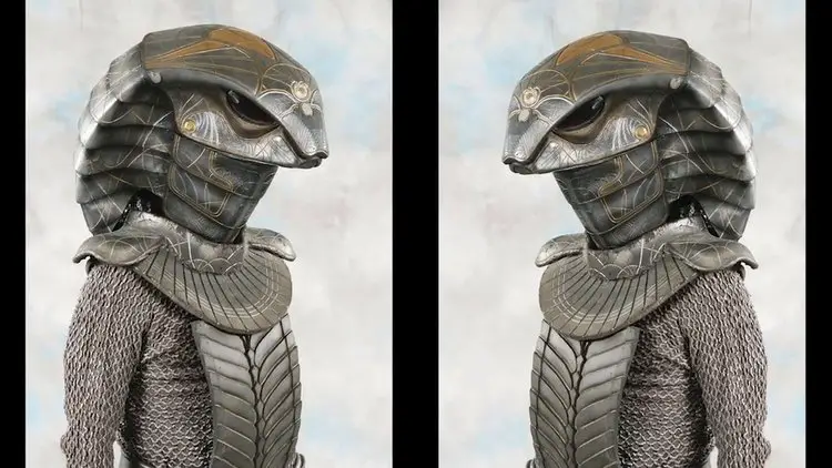 Représentation artistique des leaders reptiliens Wowane et Mpanku, associés aux légendes zoulous sur l'origine artificielle de la Lune.